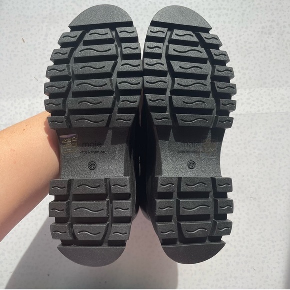 MAJE Fuji Black Leather Lace Up Hiking Boots NIN Hike Boots Unisex Hiker 39 NWT - Picture 5 of 7